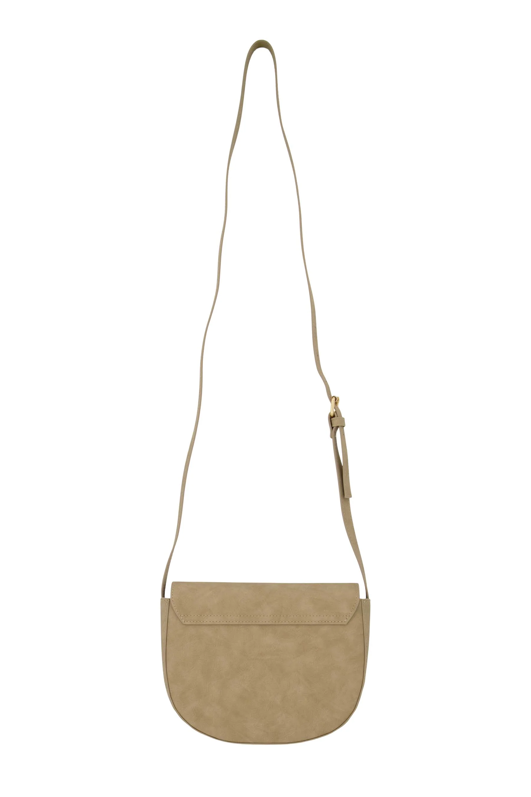 schoudertasje met gouden sluiting | taupe - Image 3