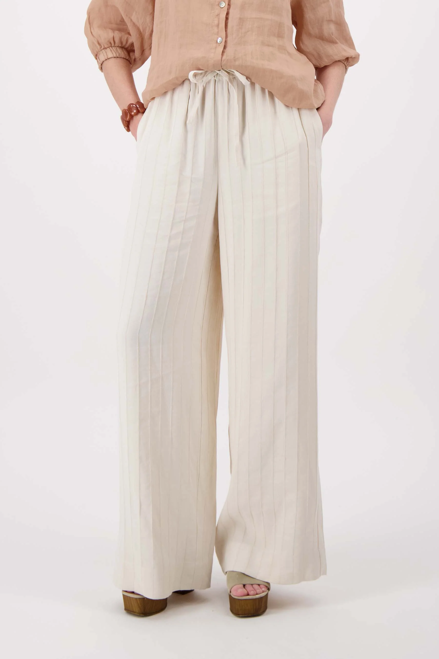 seersucker streep broek | off white