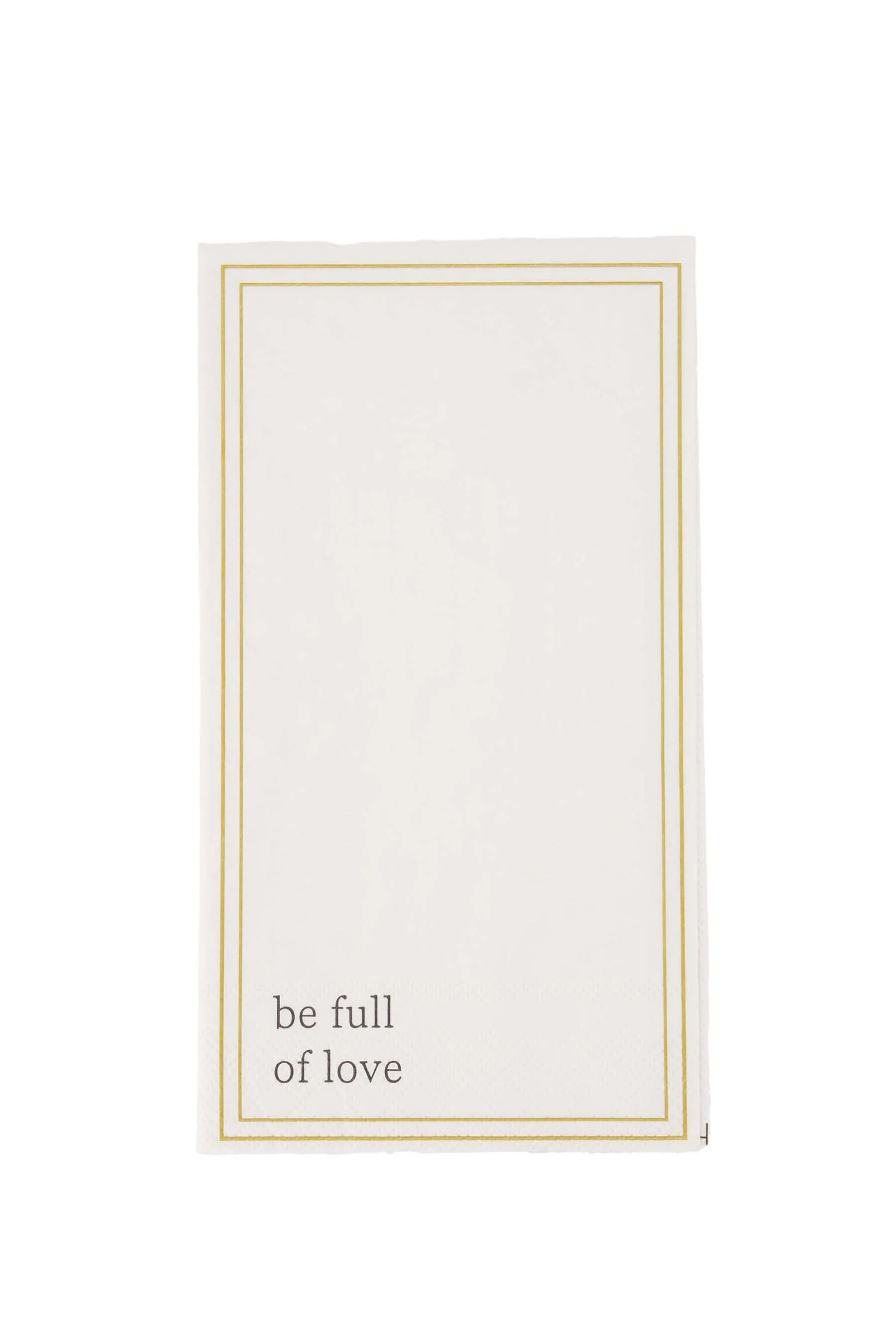 servetten rechthoek be full of love | white / ochre
