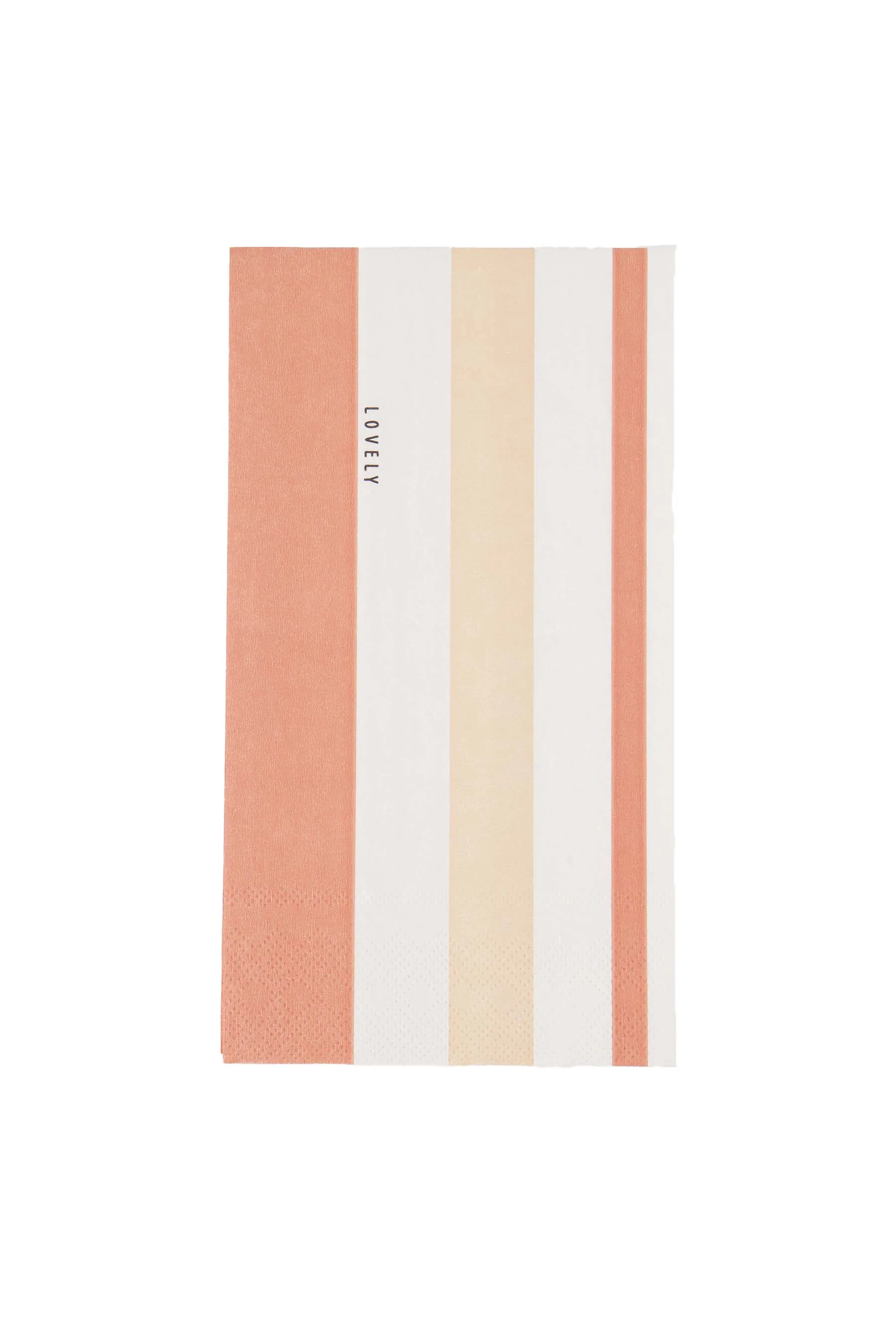 servetten rechthoek streep lovely | wit / roze / donkerroze