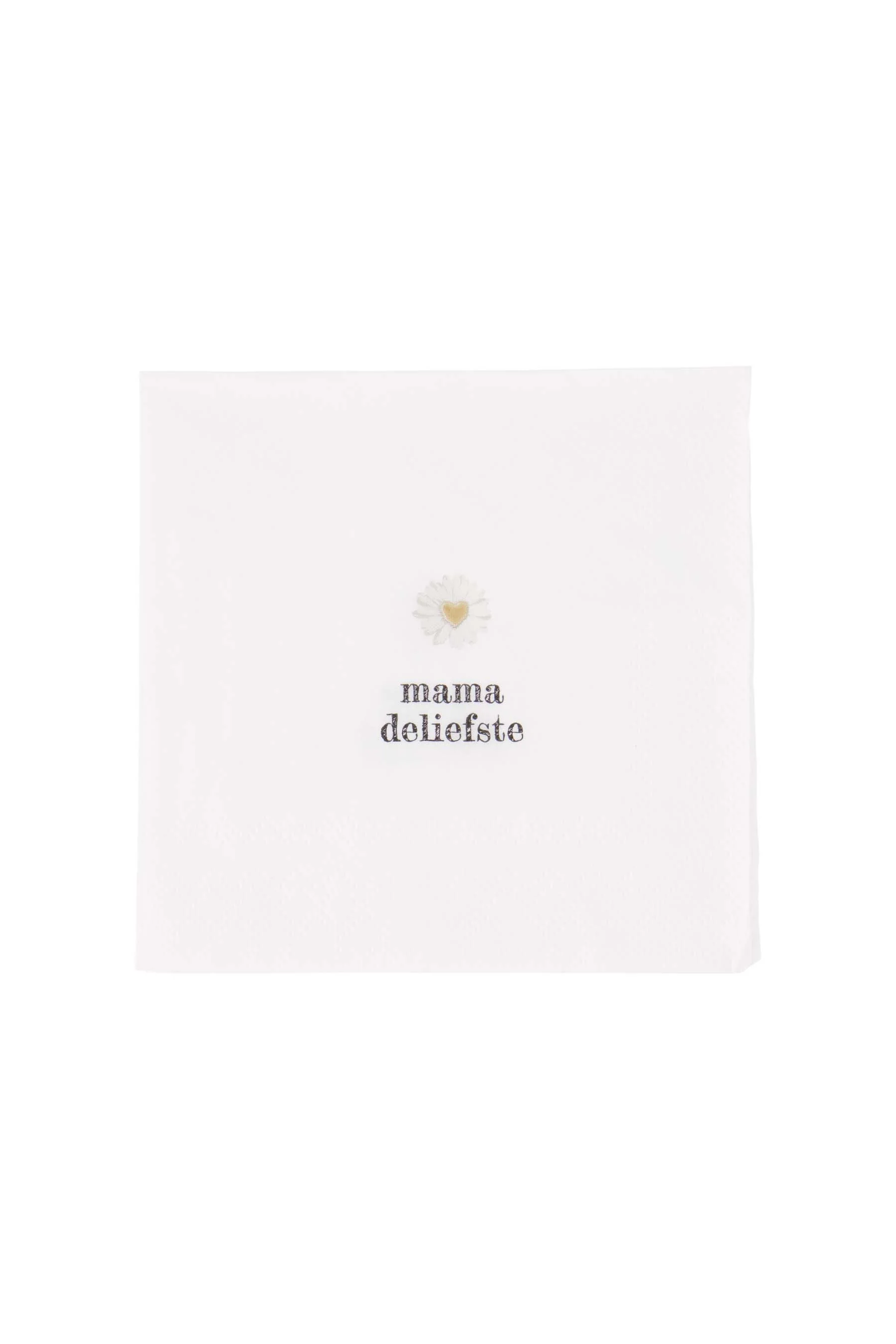 servetten vierkant mama deliefste | wit / zwart / geel
