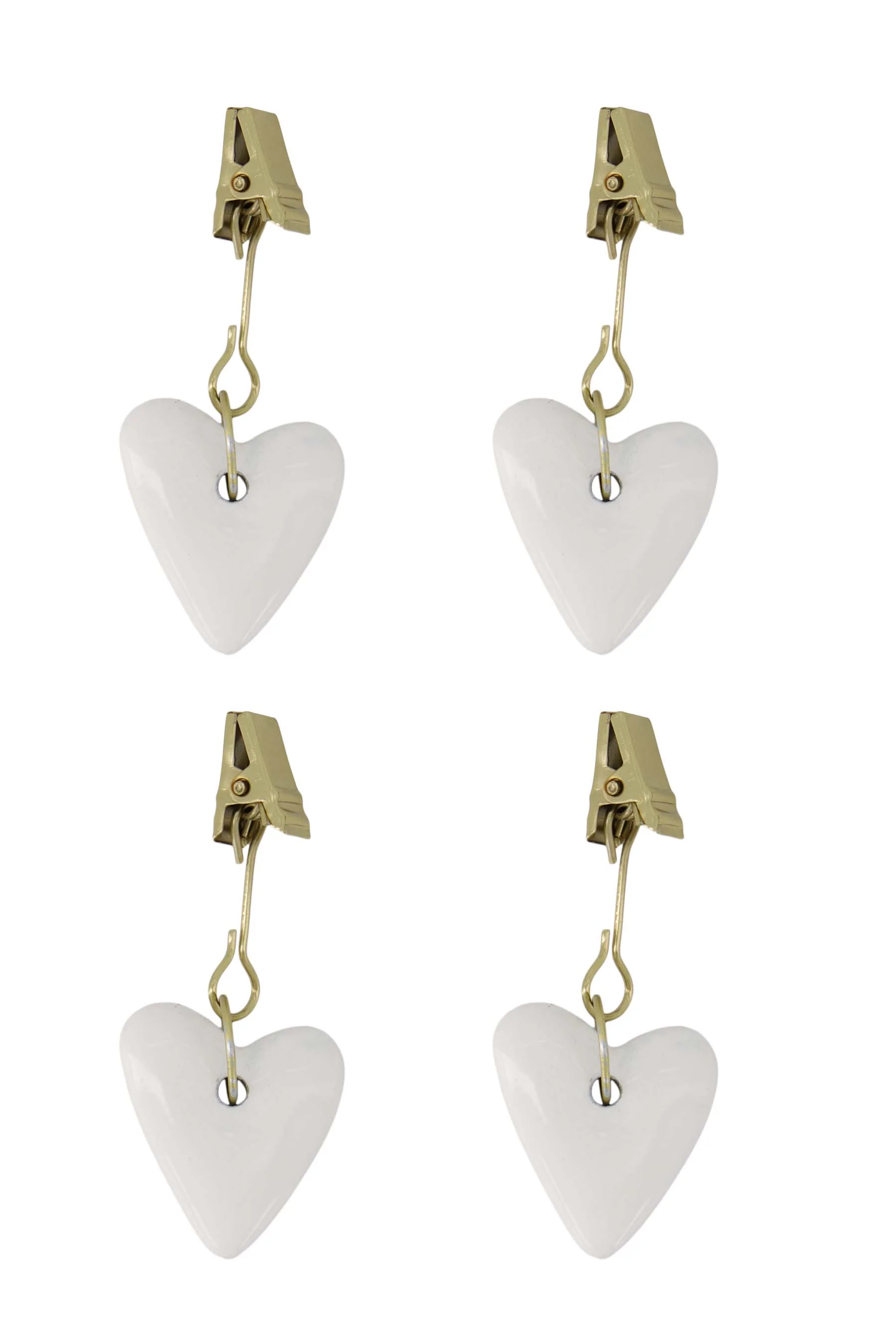 set van 4 tafelkleed hangers hartje | white / gold - Image 2