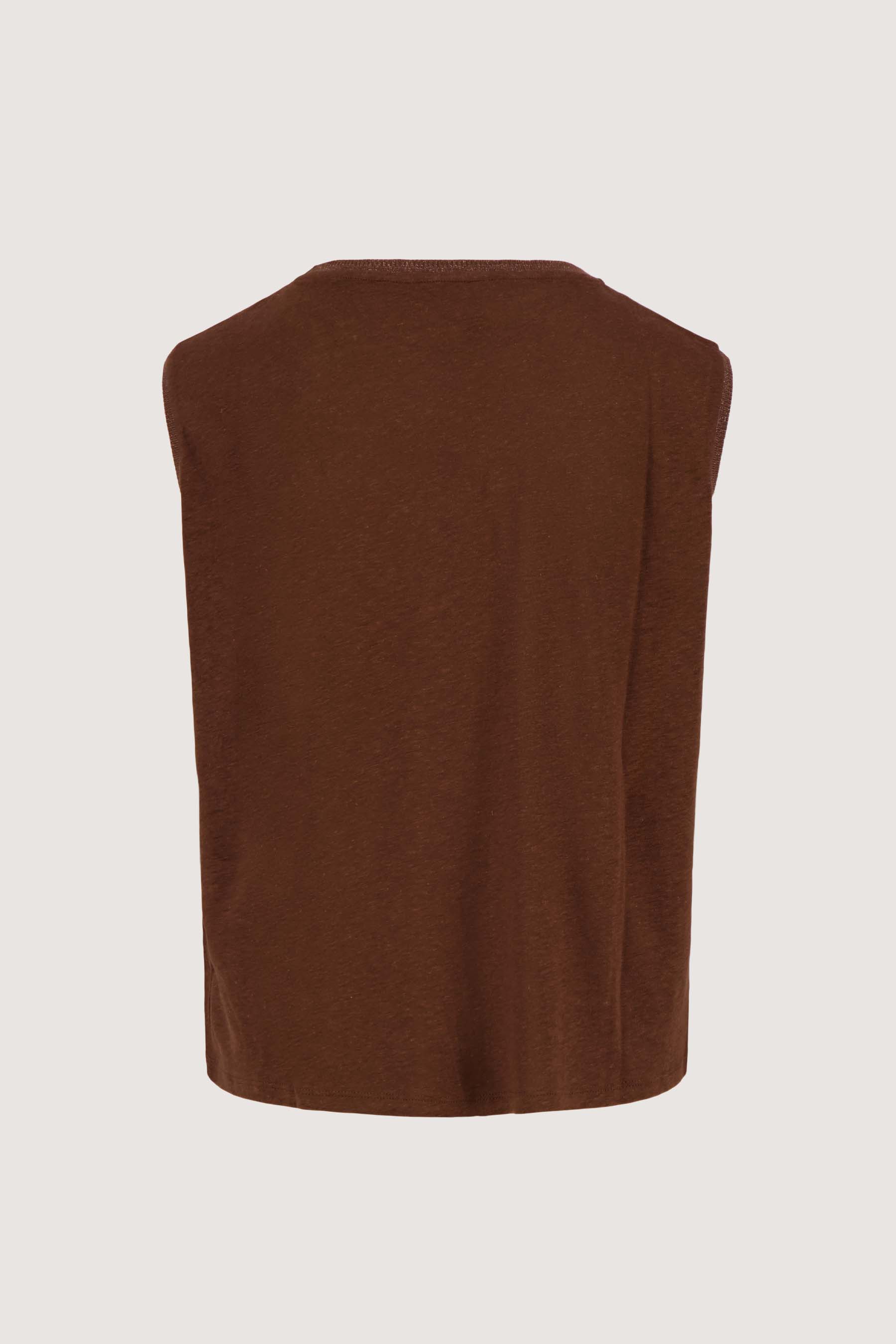 singlet  met lurex boord | brown - Image 3