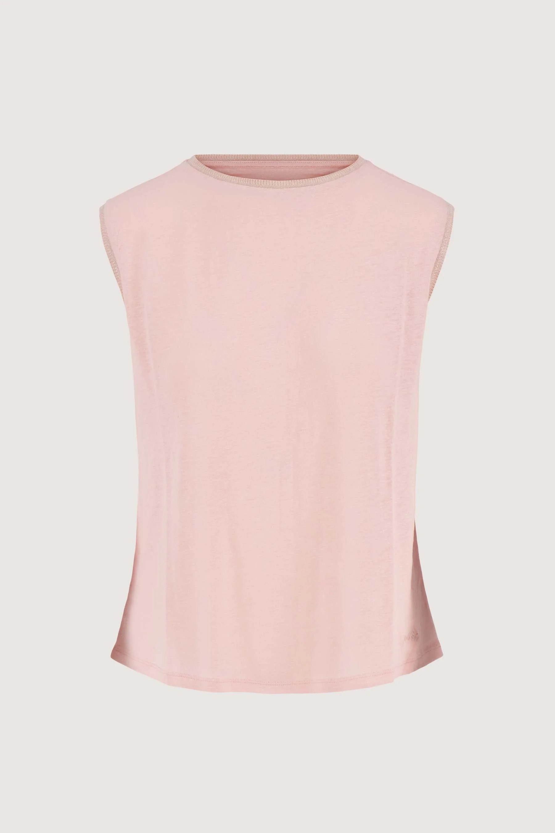 singlet  met lurex boord | soft pink - Image 3