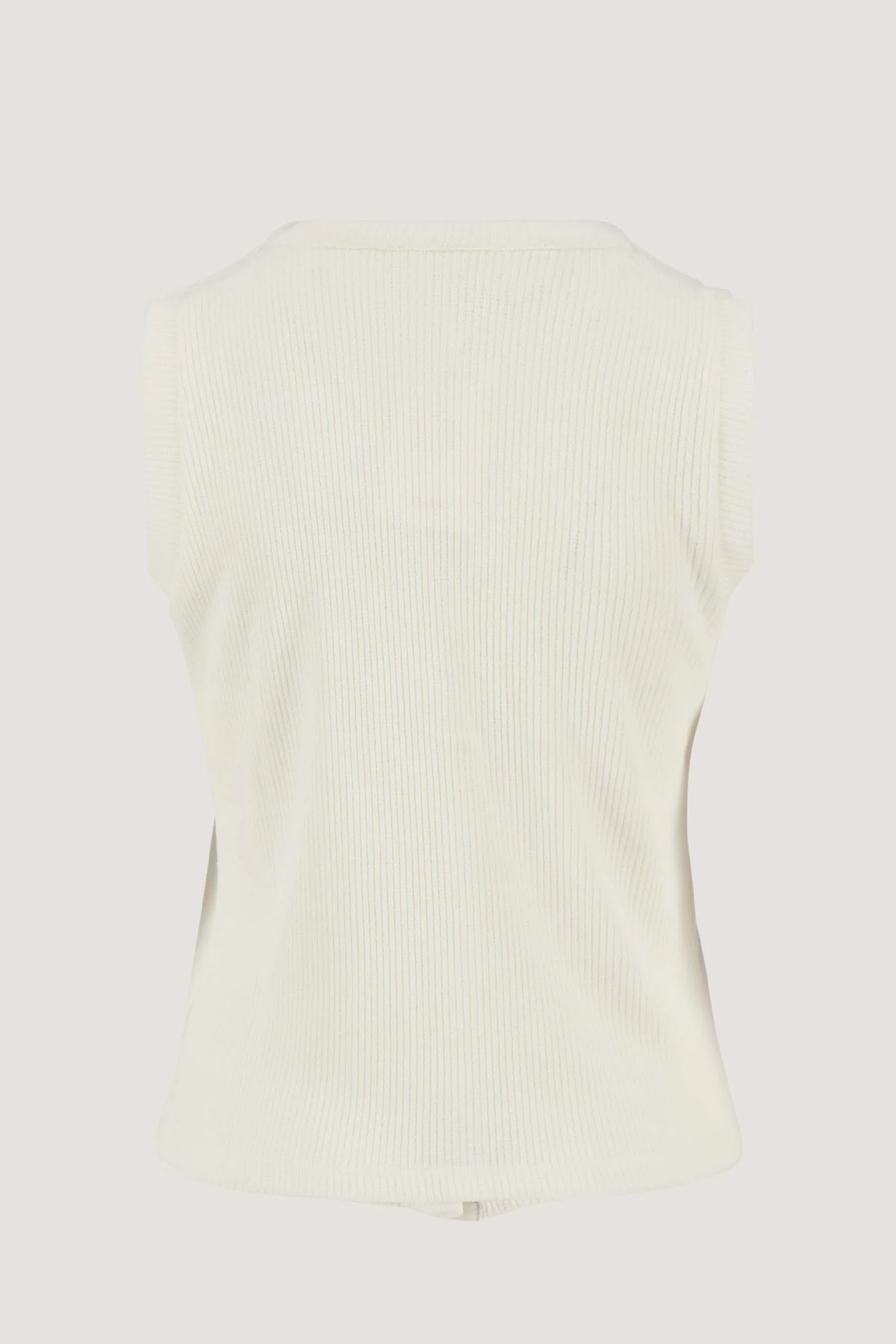 singlet rib met knopen | white - Image 4