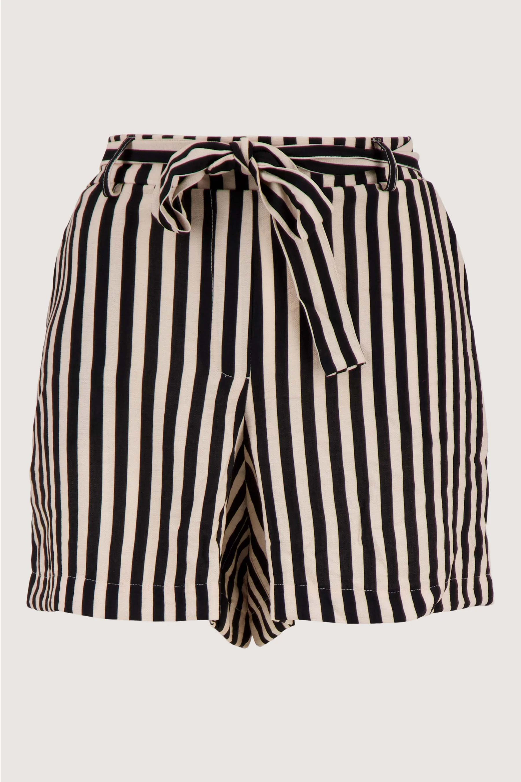 streep short met riem | soft kit / zwart - Image 4