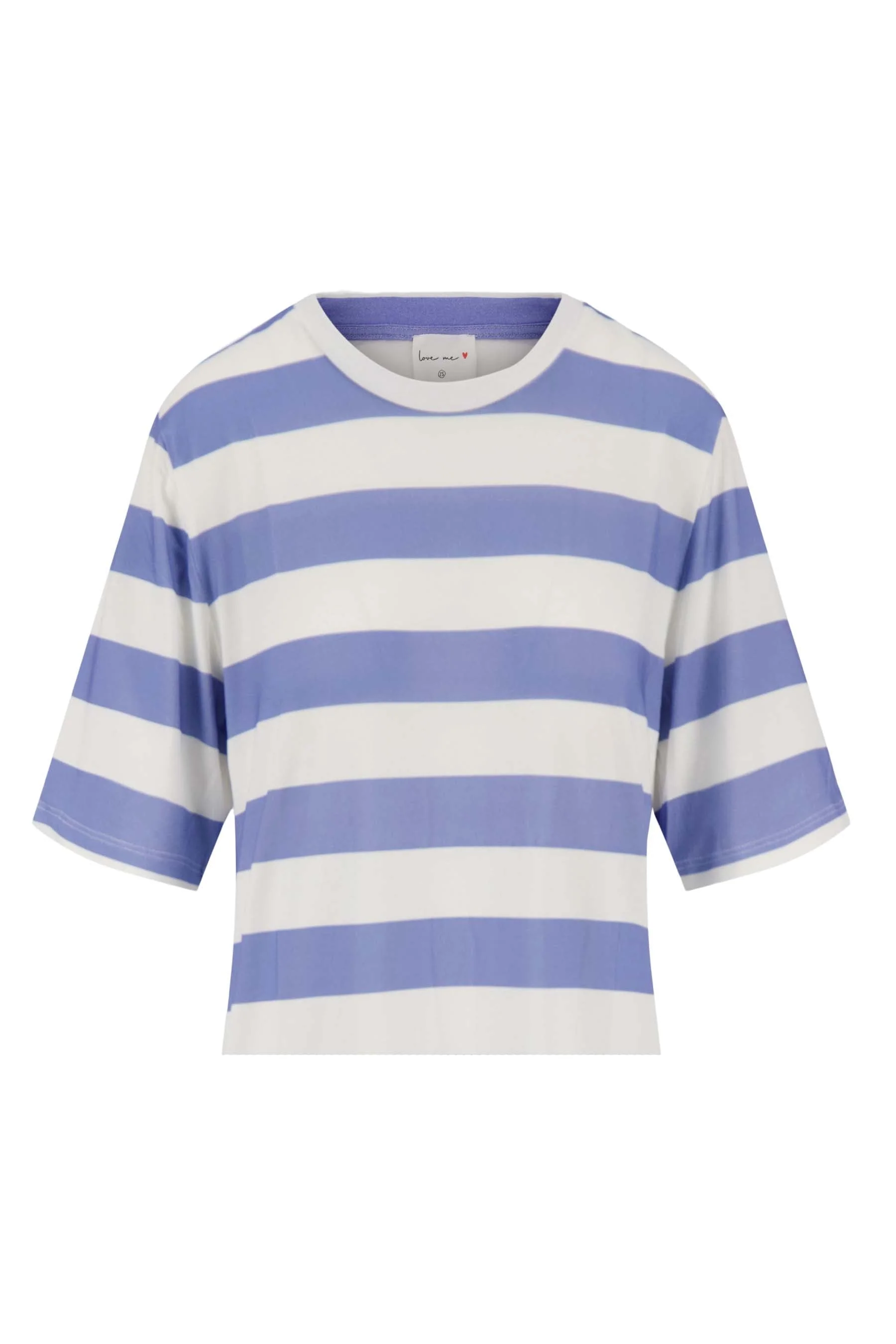 streep t-shirt | lavenderblauw / white - Image 3