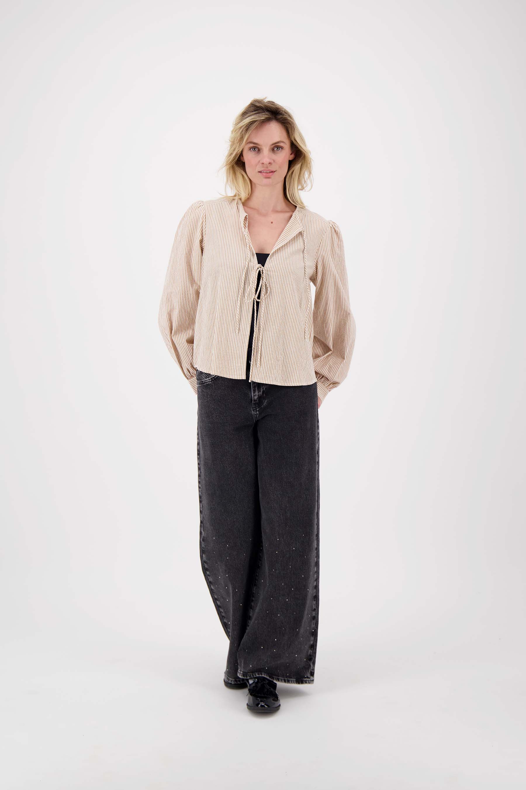 strik blousejasje gestreept | off white / ecru - Image 3
