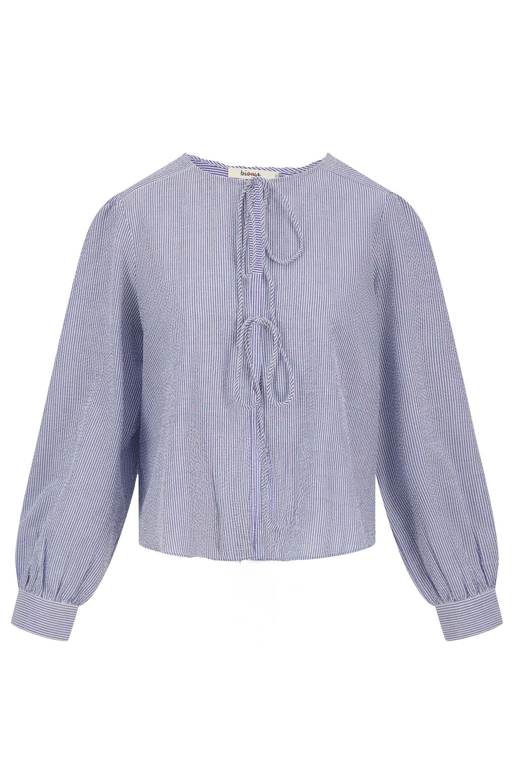 strik blousejasje gestreept | wit / donkerblauw - Image 4