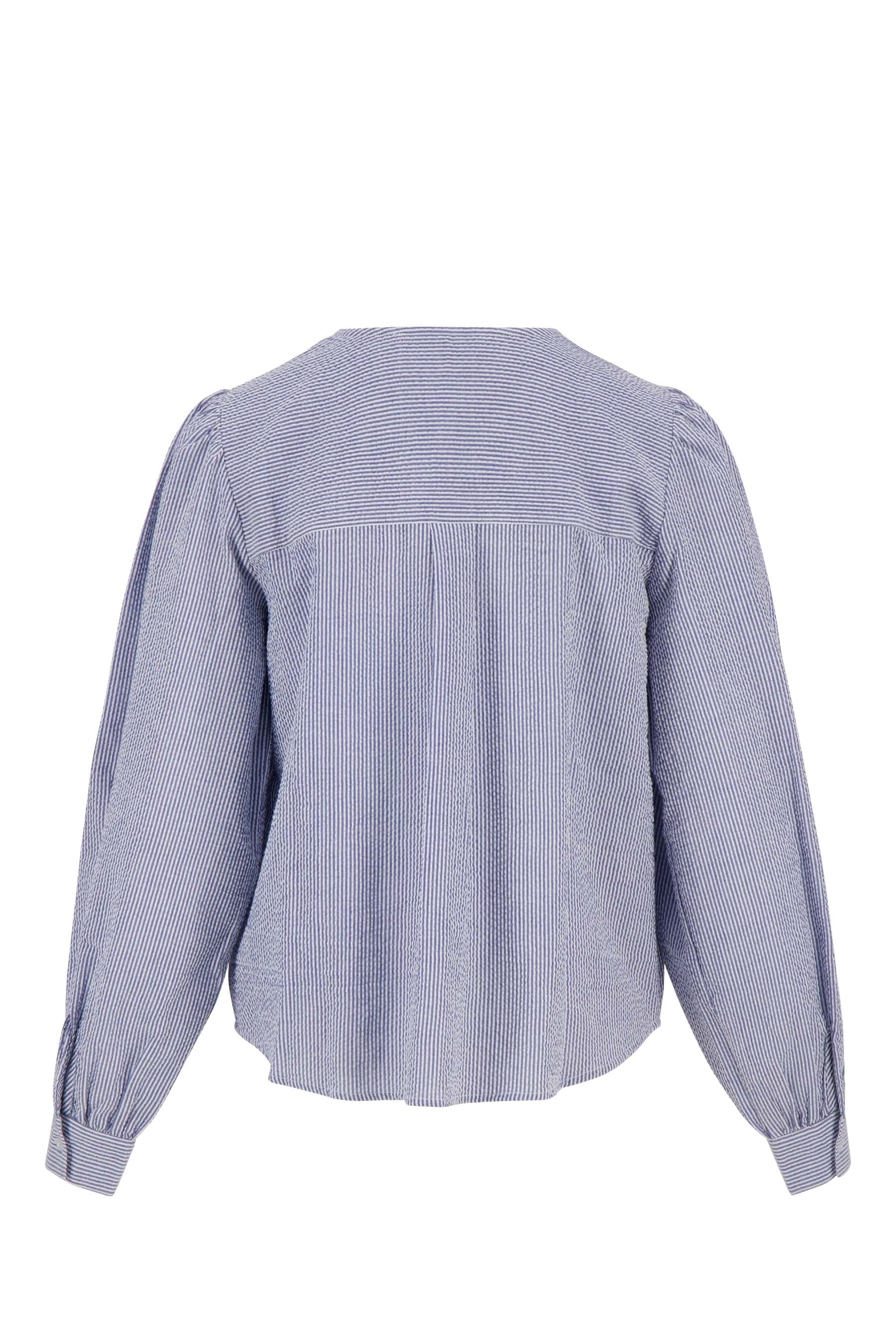 strik blousejasje gestreept | wit / donkerblauw - Image 5