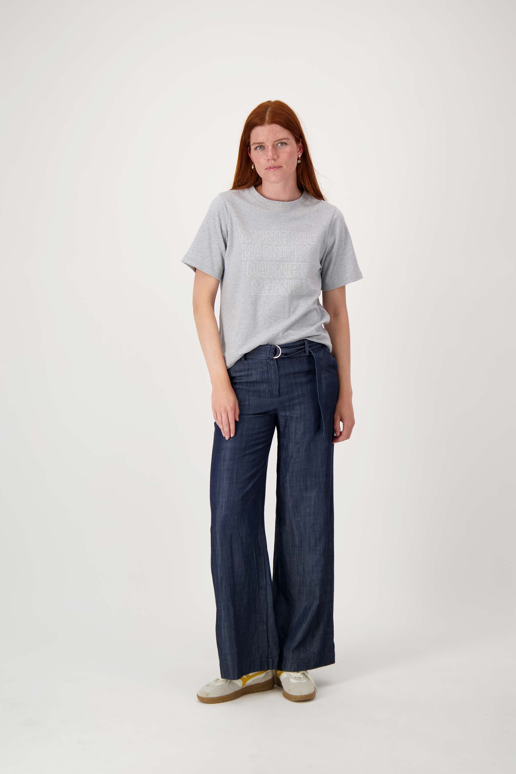 t-shirt met magnifique print | medium grey - Image 3