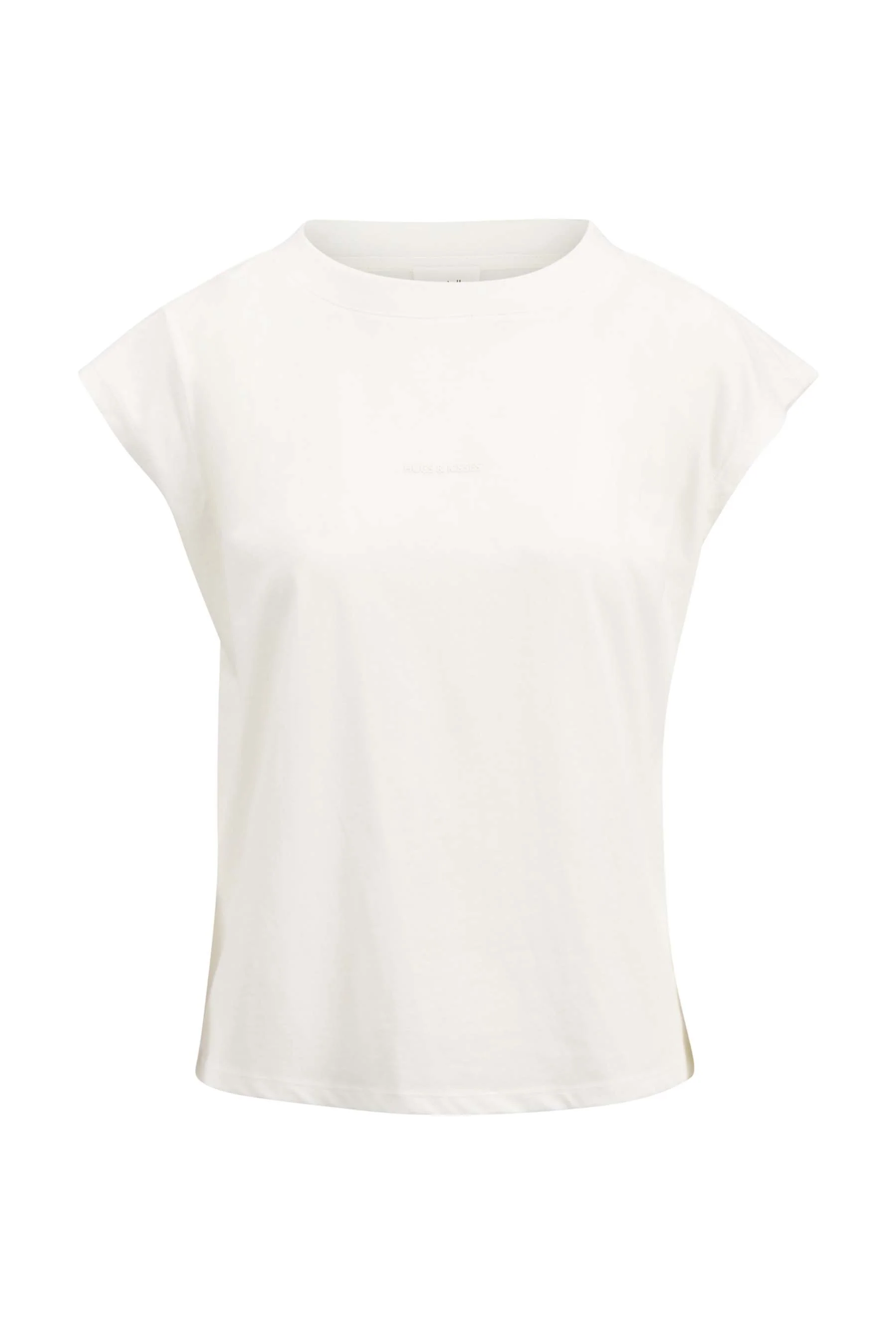t-shirt met plooidetail | off white - Image 4