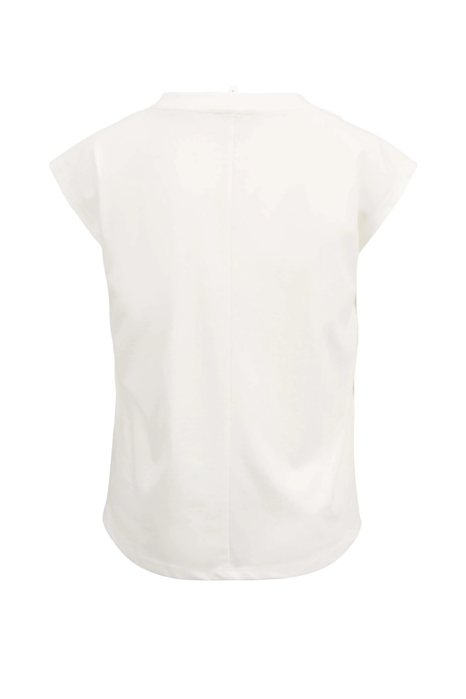 t-shirt met plooidetail | off white - Image 5