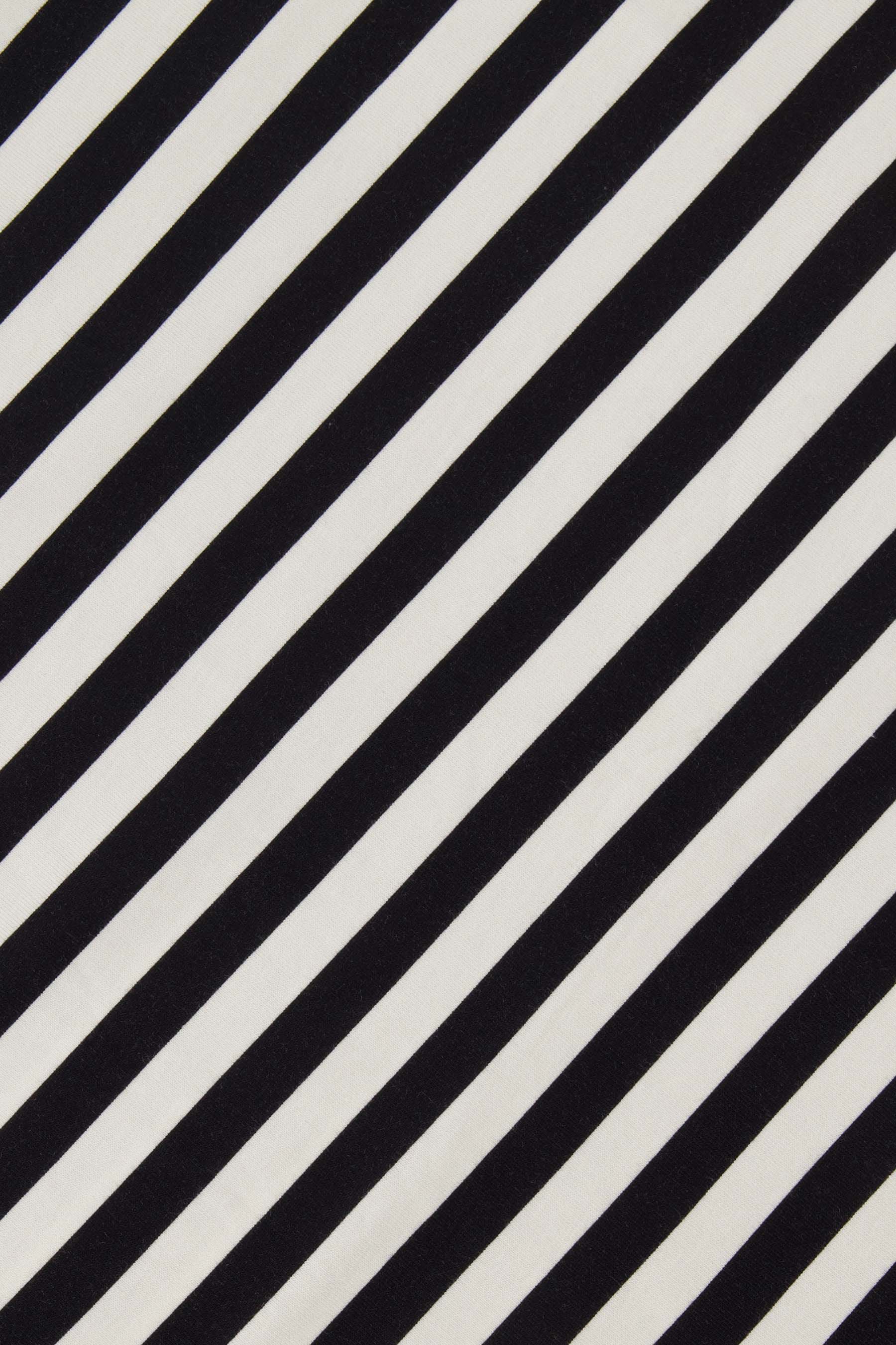 T-shirt met vlindermouw gestreept | off white / zwart - Image 5