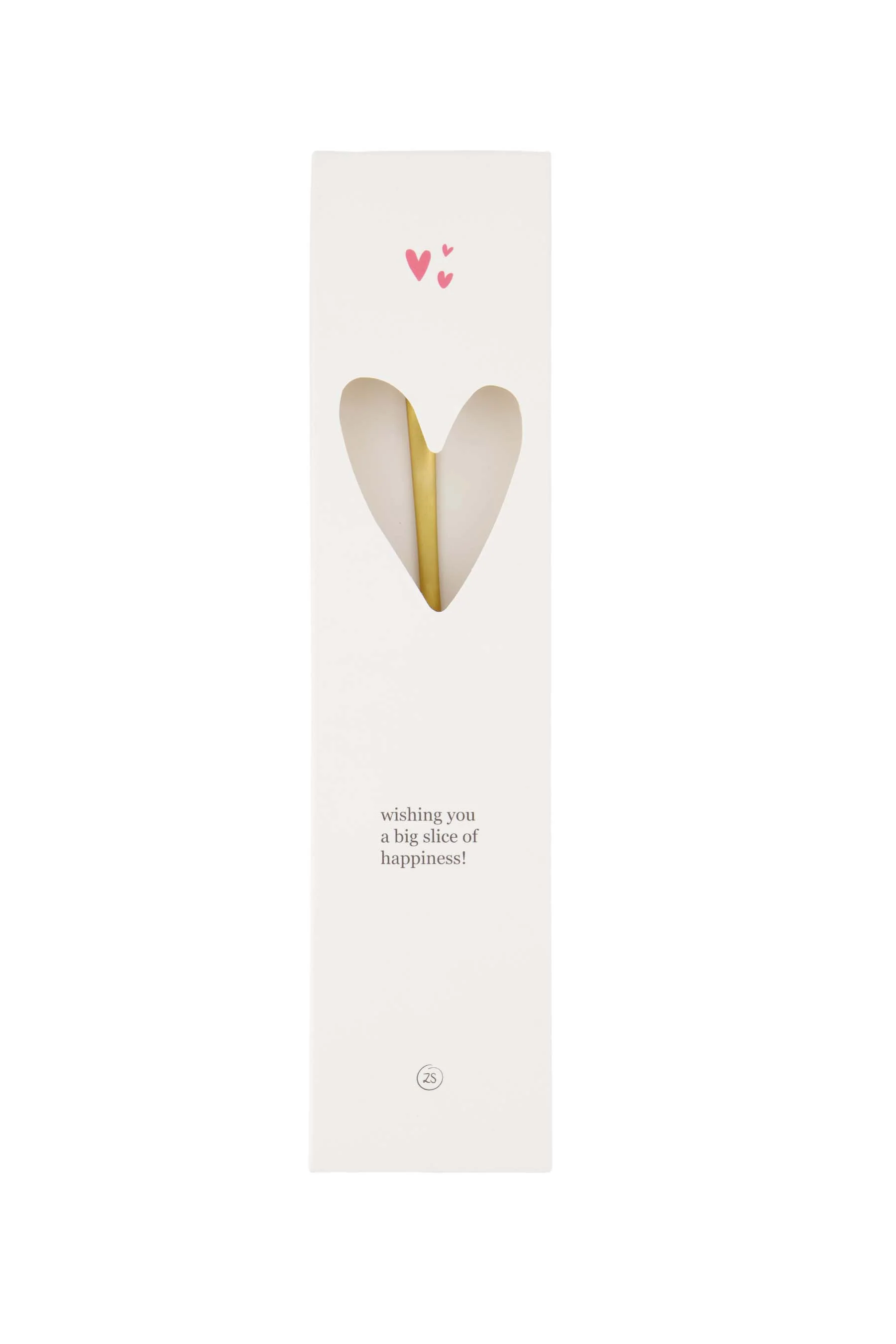 taartschep gefelicitaart | gold / red