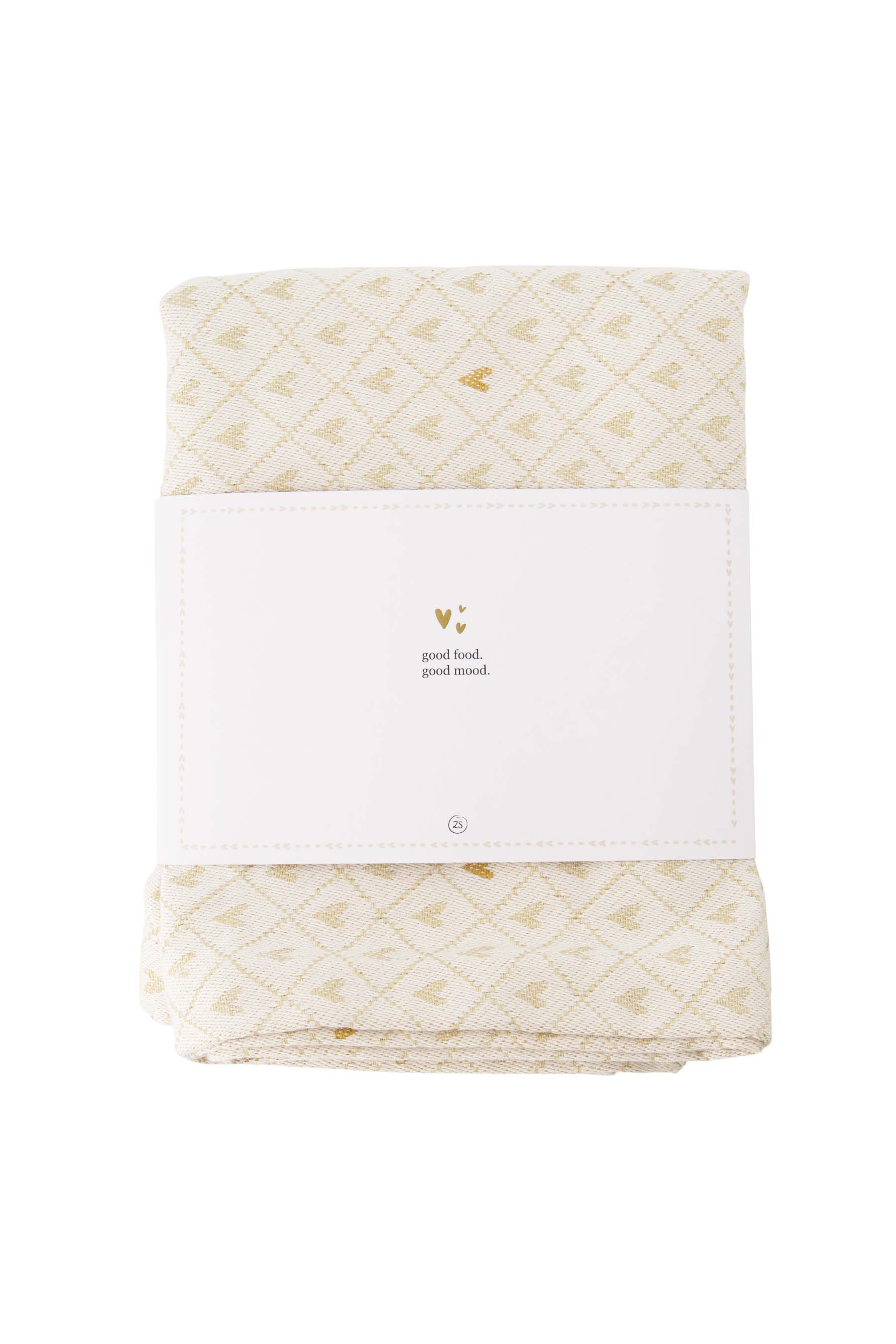 tafelloper hartjes lang wit/zand/goud | white / sand / gold - Image 4