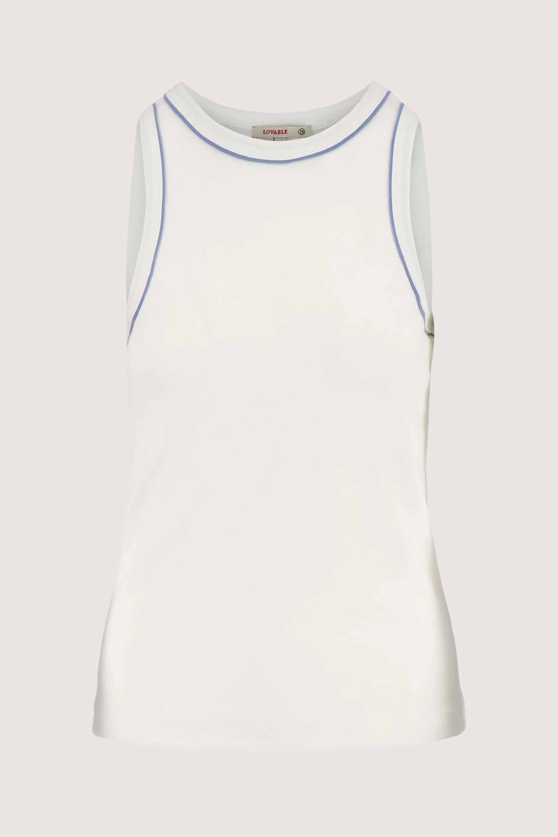tanktop met piping | white - Image 4