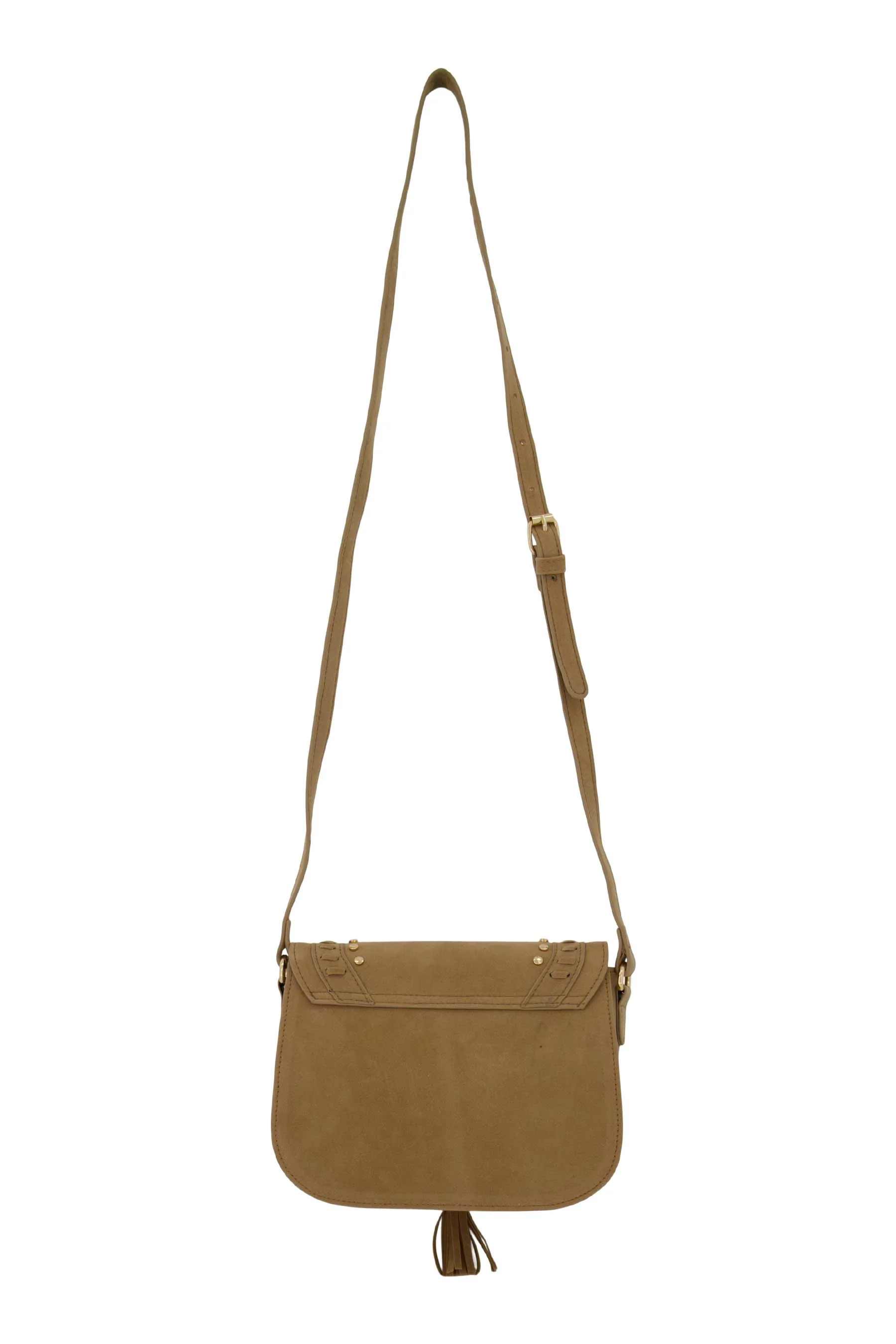 tas met kwast studs | beige - Image 3