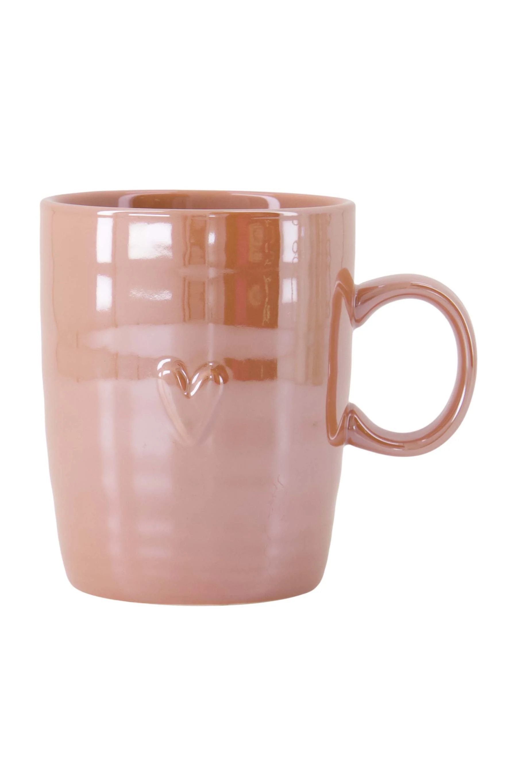 theemok parelmoer hartje | pink