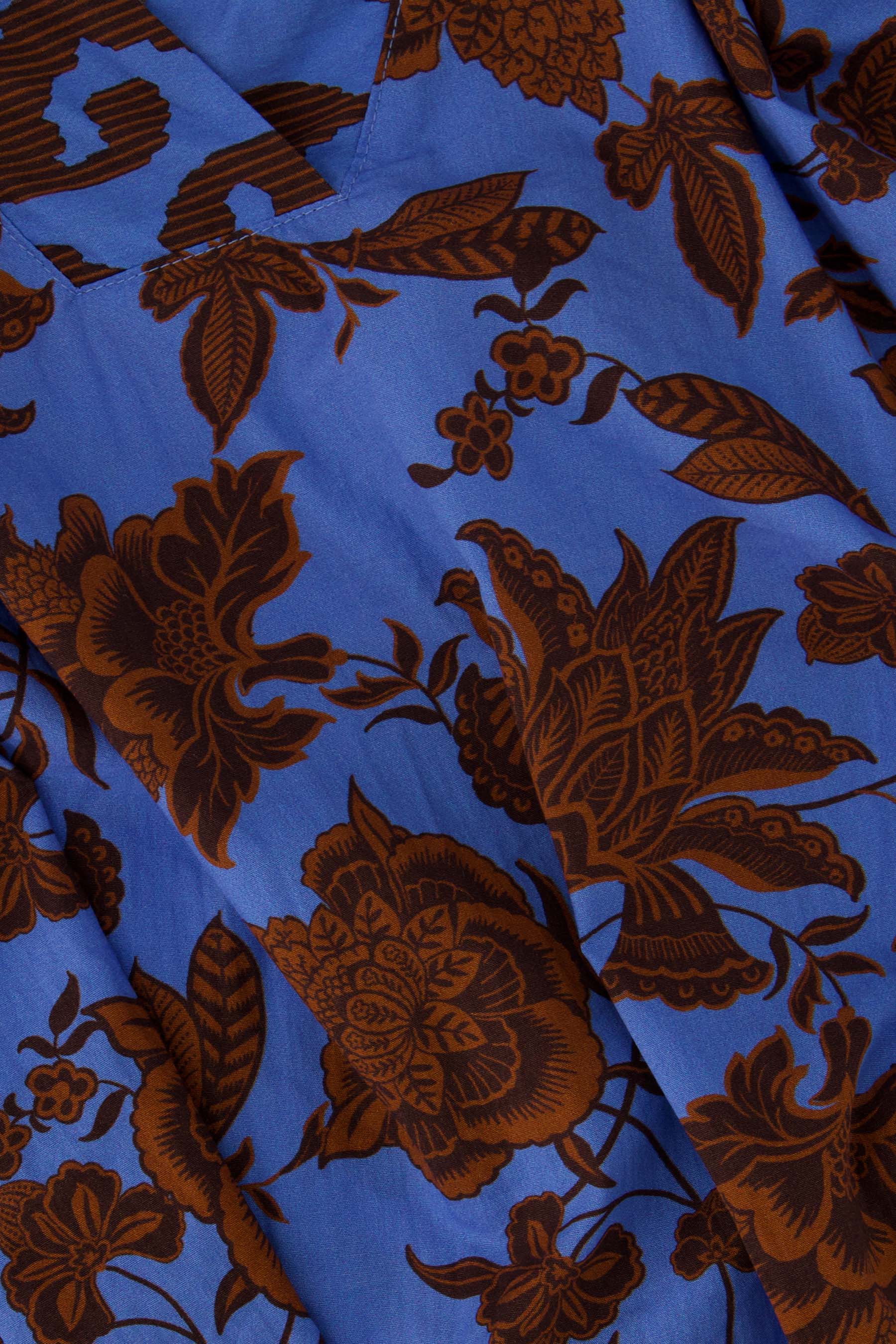 top ikat print | blue / brown - Image 5