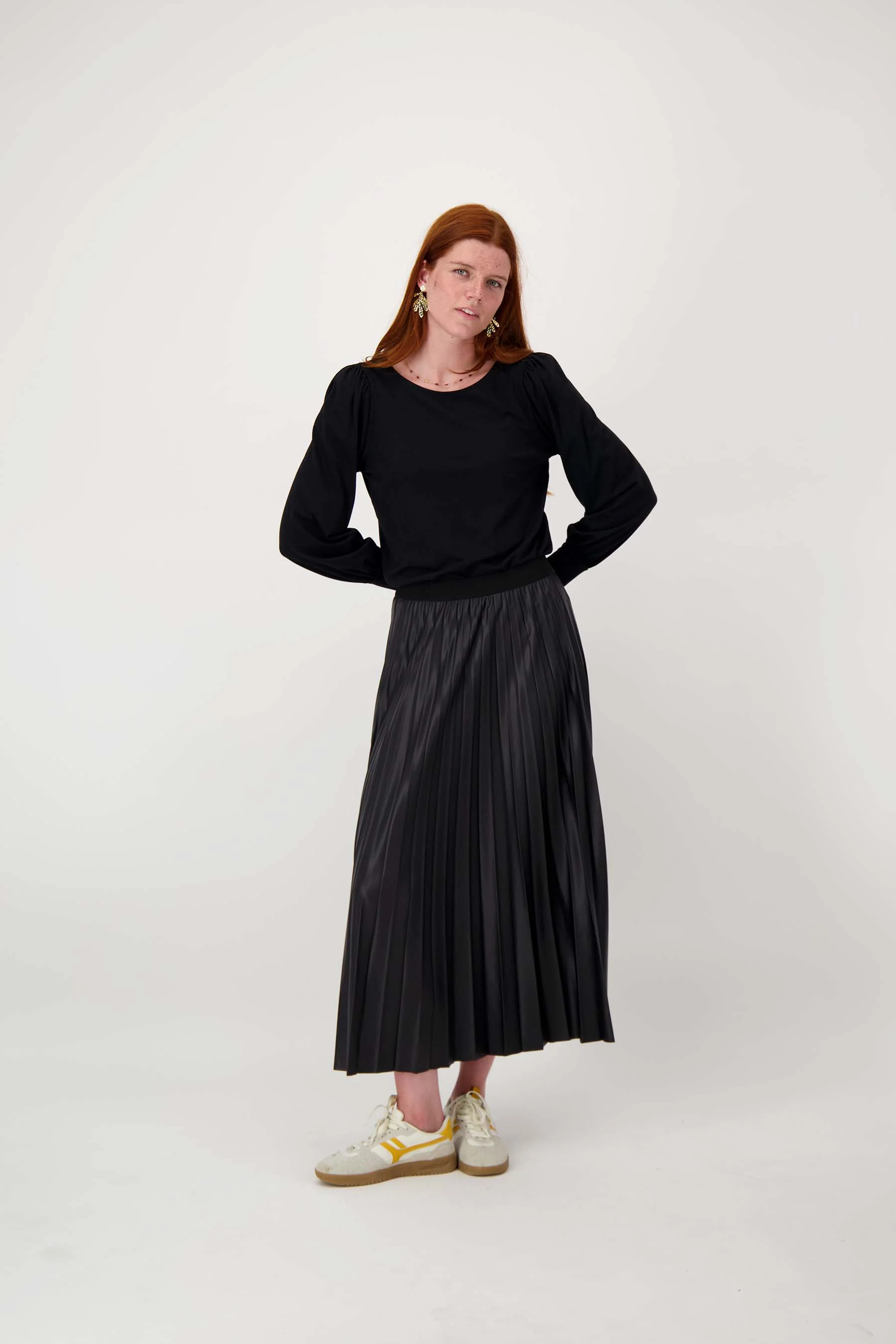 top met boothals lange mouw | black - Image 4