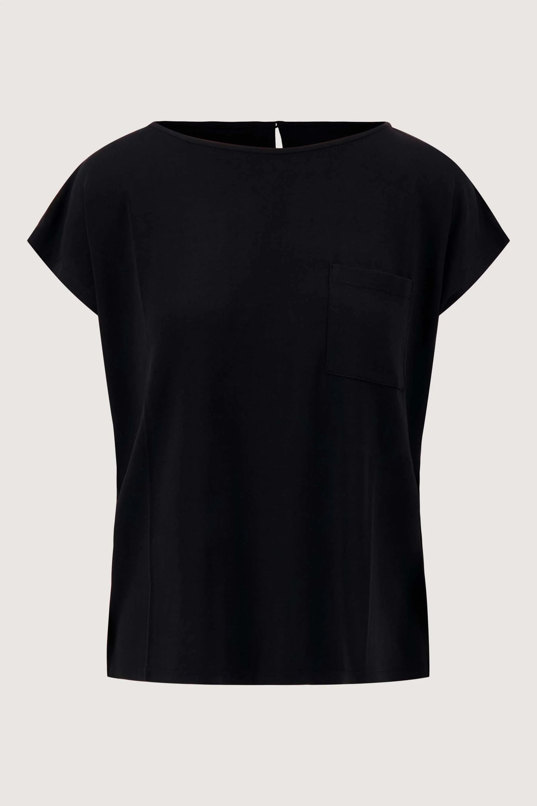 top met boothals met borduur | black - Image 4