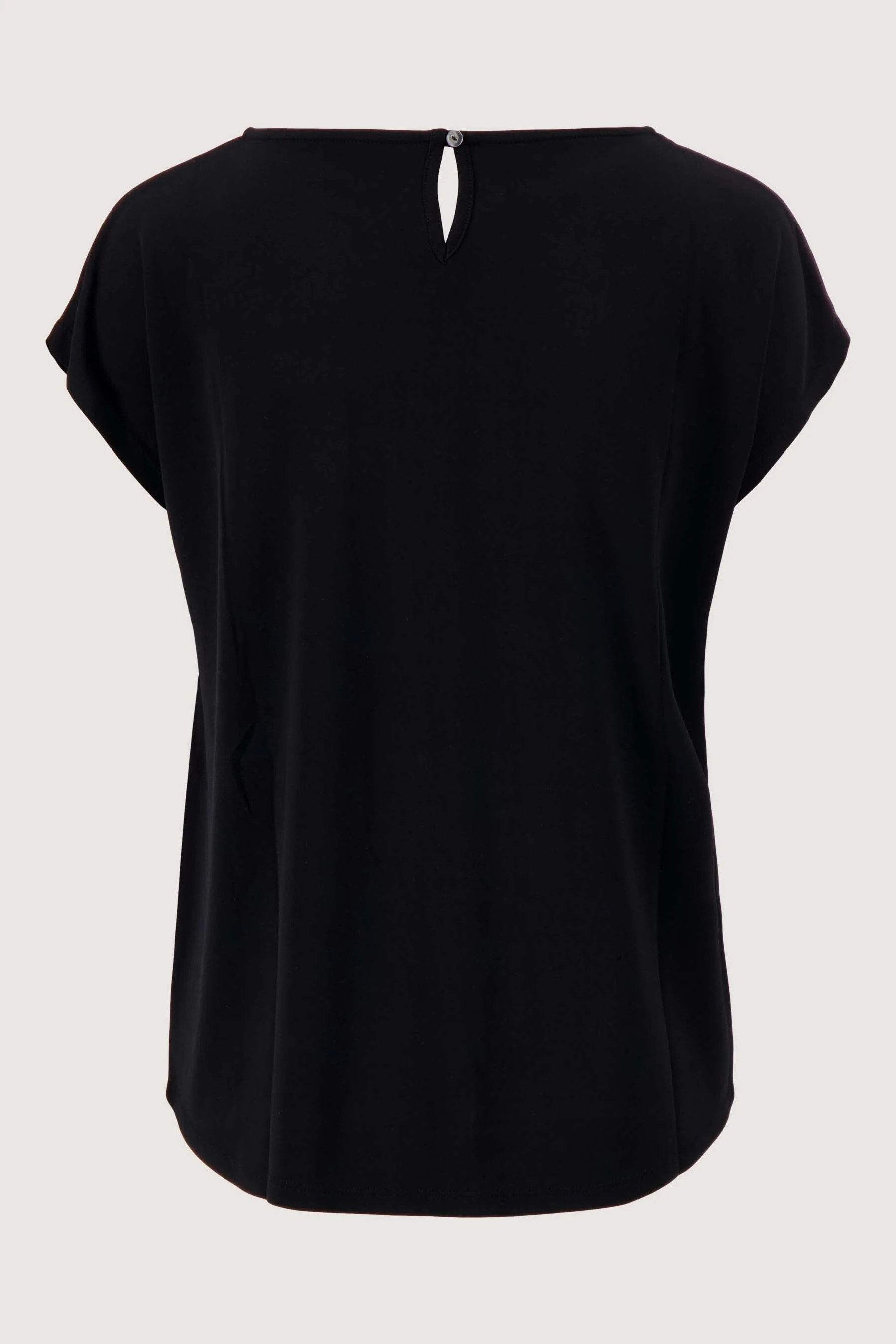 top met boothals met borduur | black - Image 5