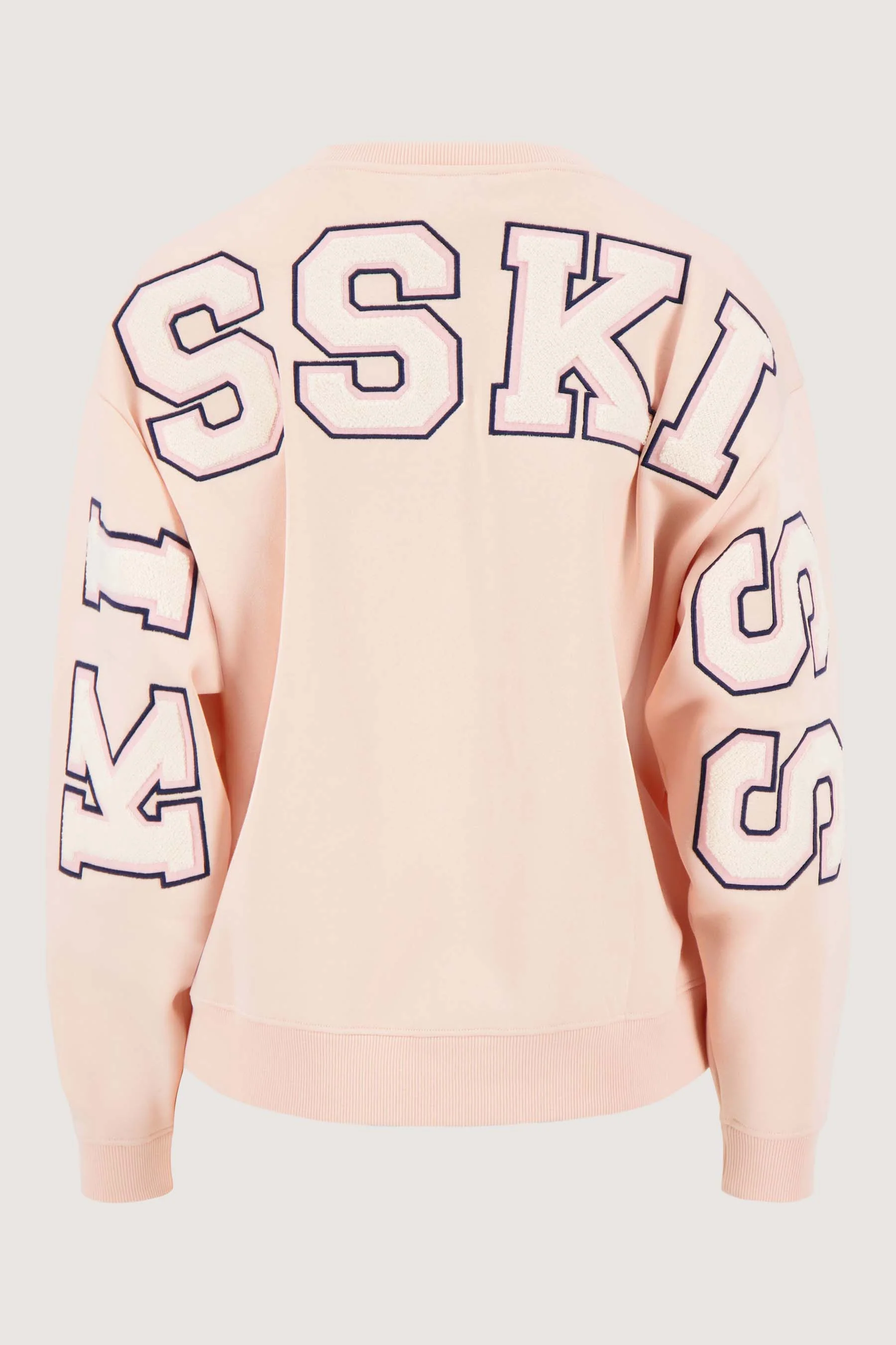V hals sweater met tekst kiss kiss | light pink - Image 6