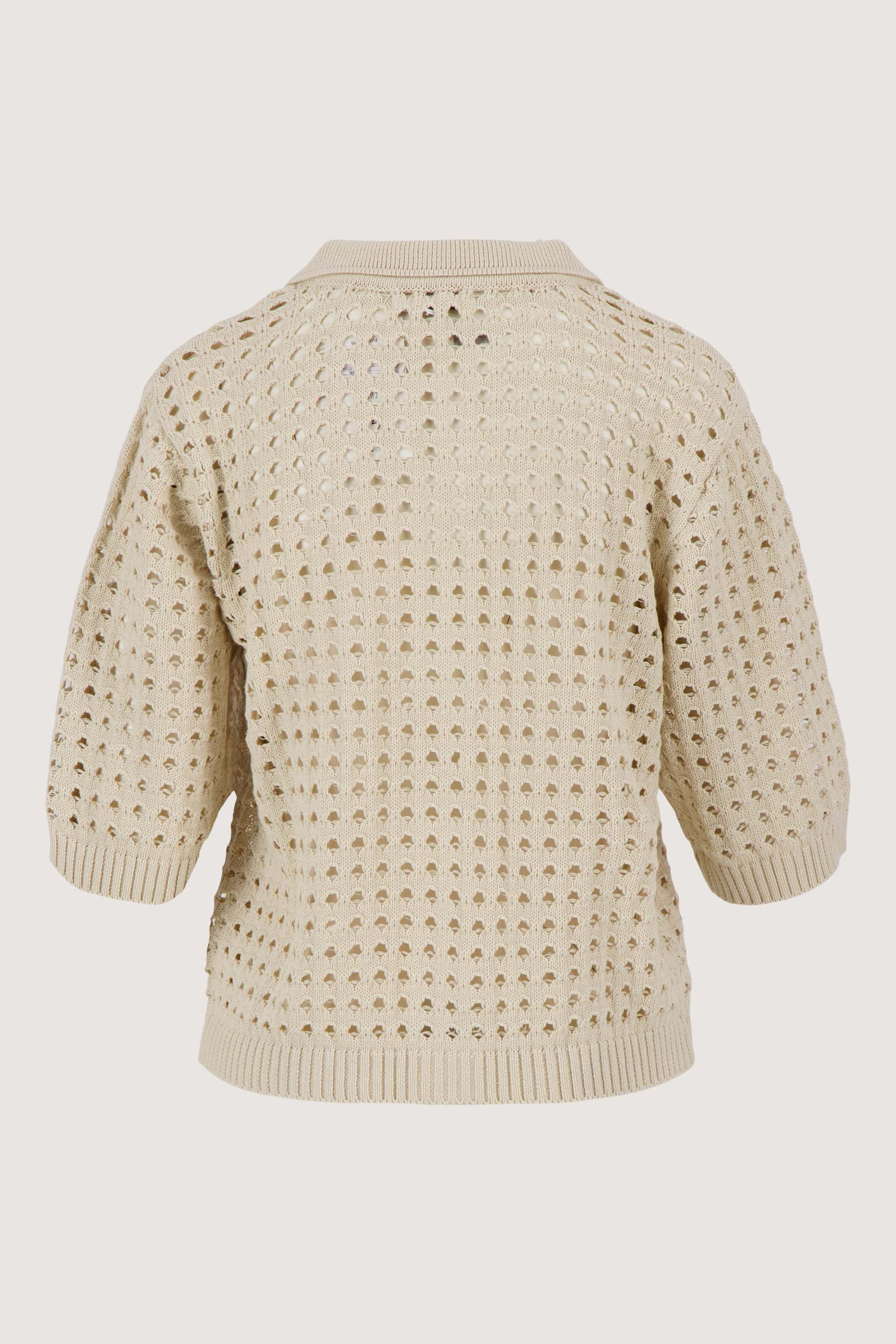 vest met polokraag in ajour | kit - Image 5