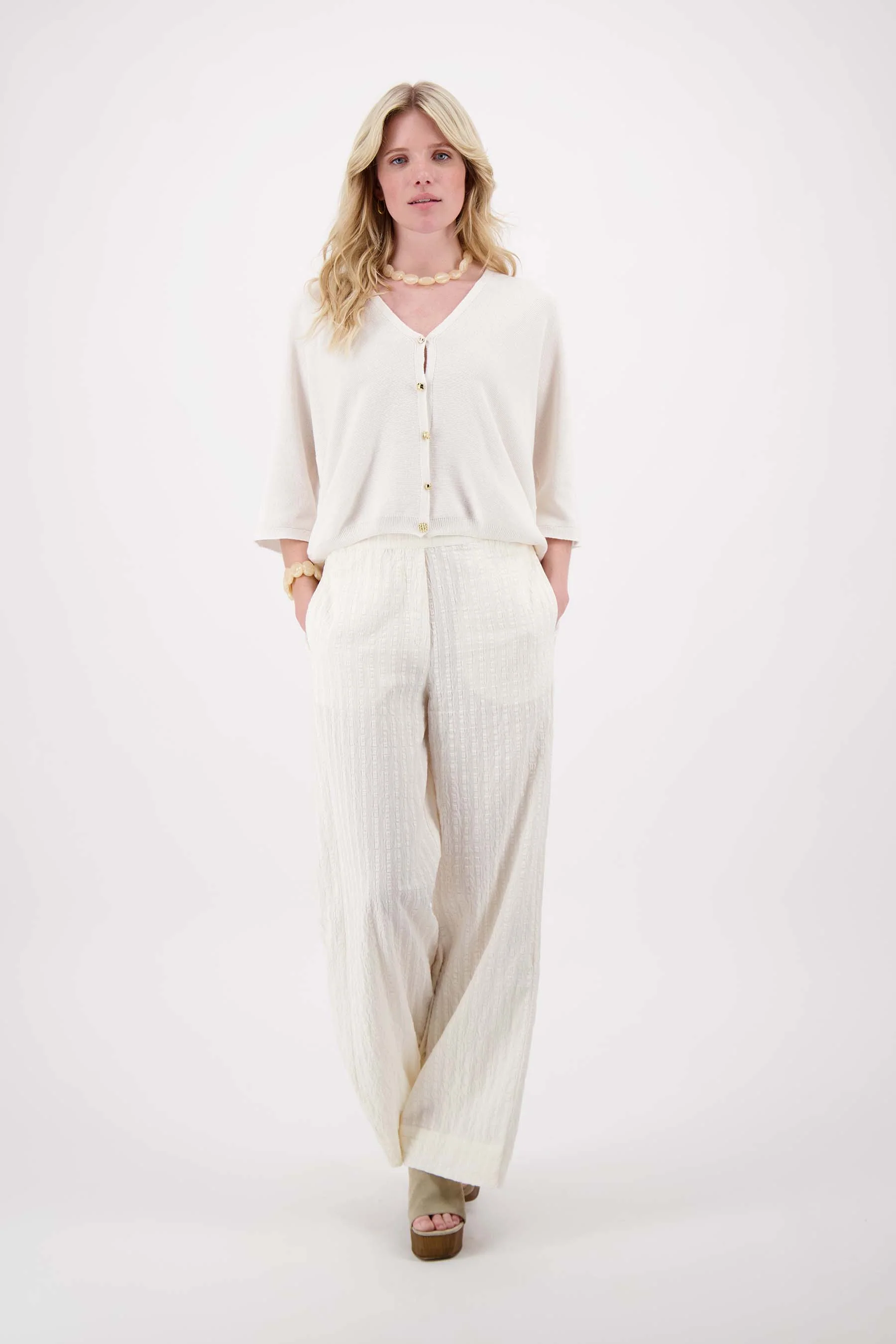 vestje met leuke knopen | off white - Image 2