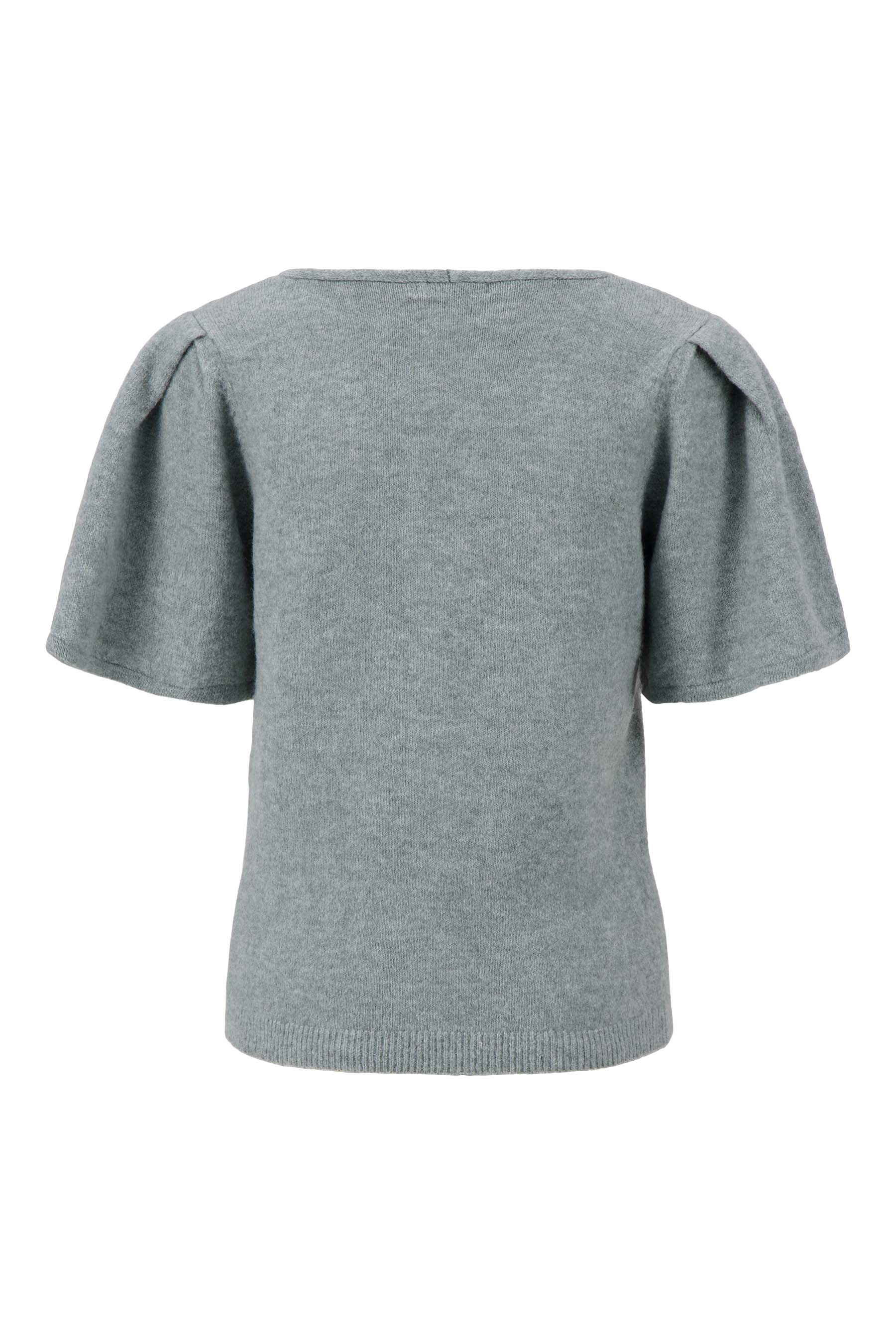 vlindermouw top in fluffy garen | silver blue - Image 5