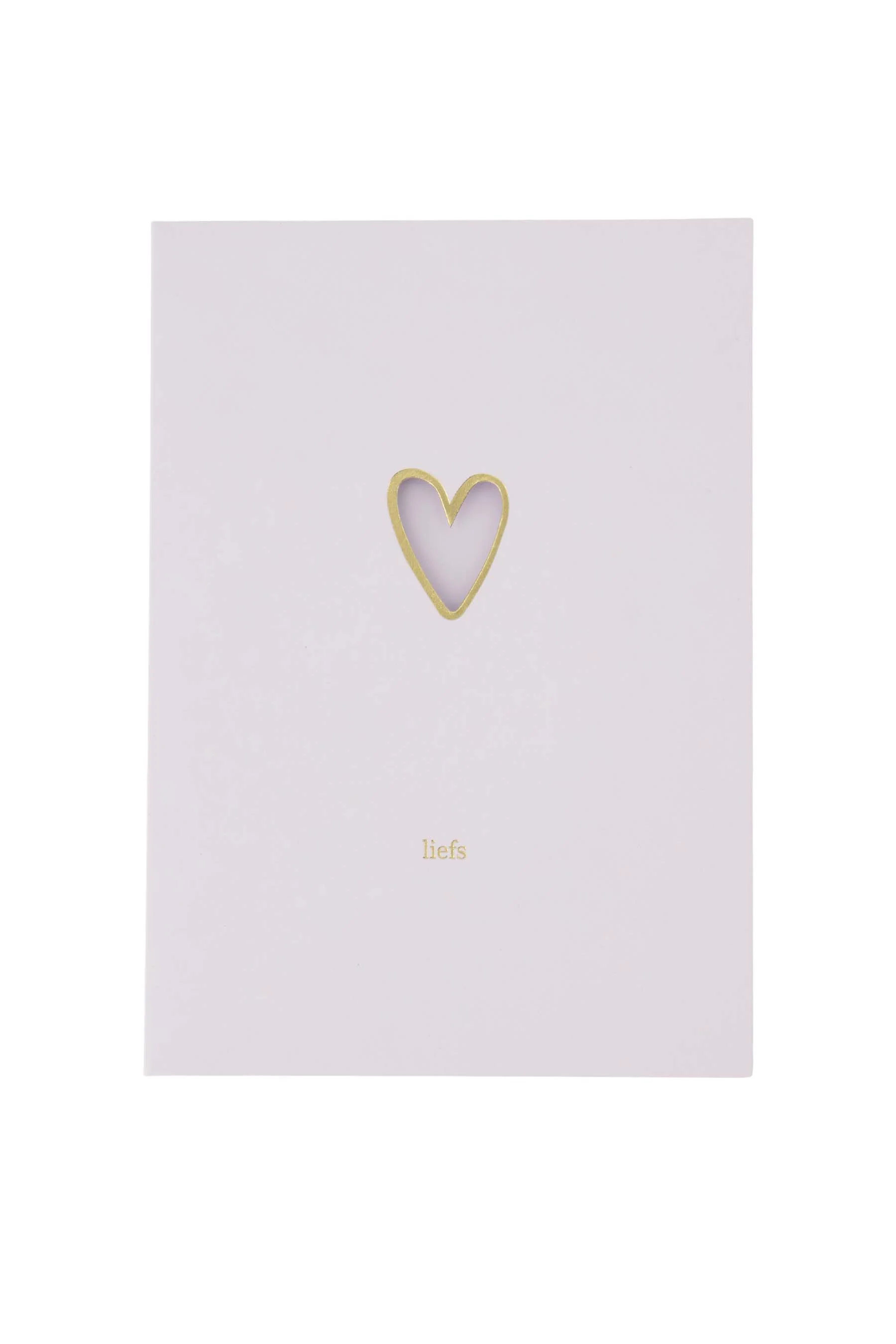 wenskaart hart liefs | white / ochre