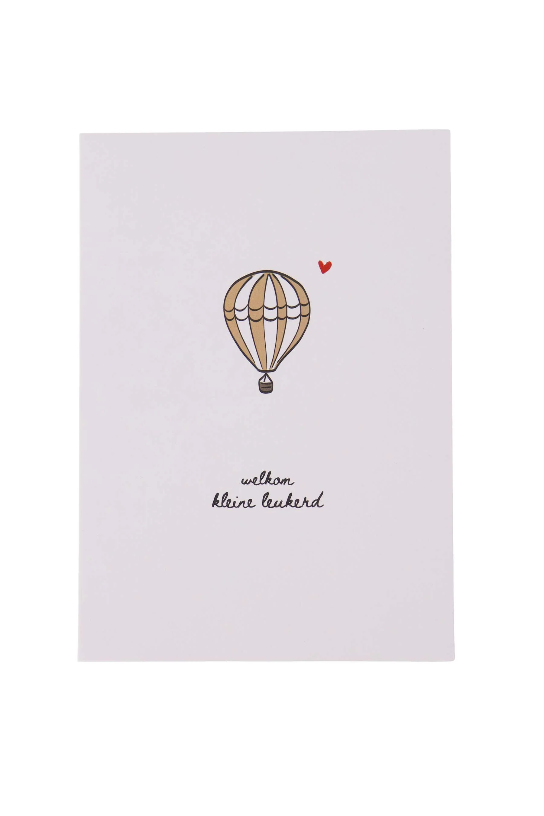 wenskaart welkom kleine leukerd | white / ochre