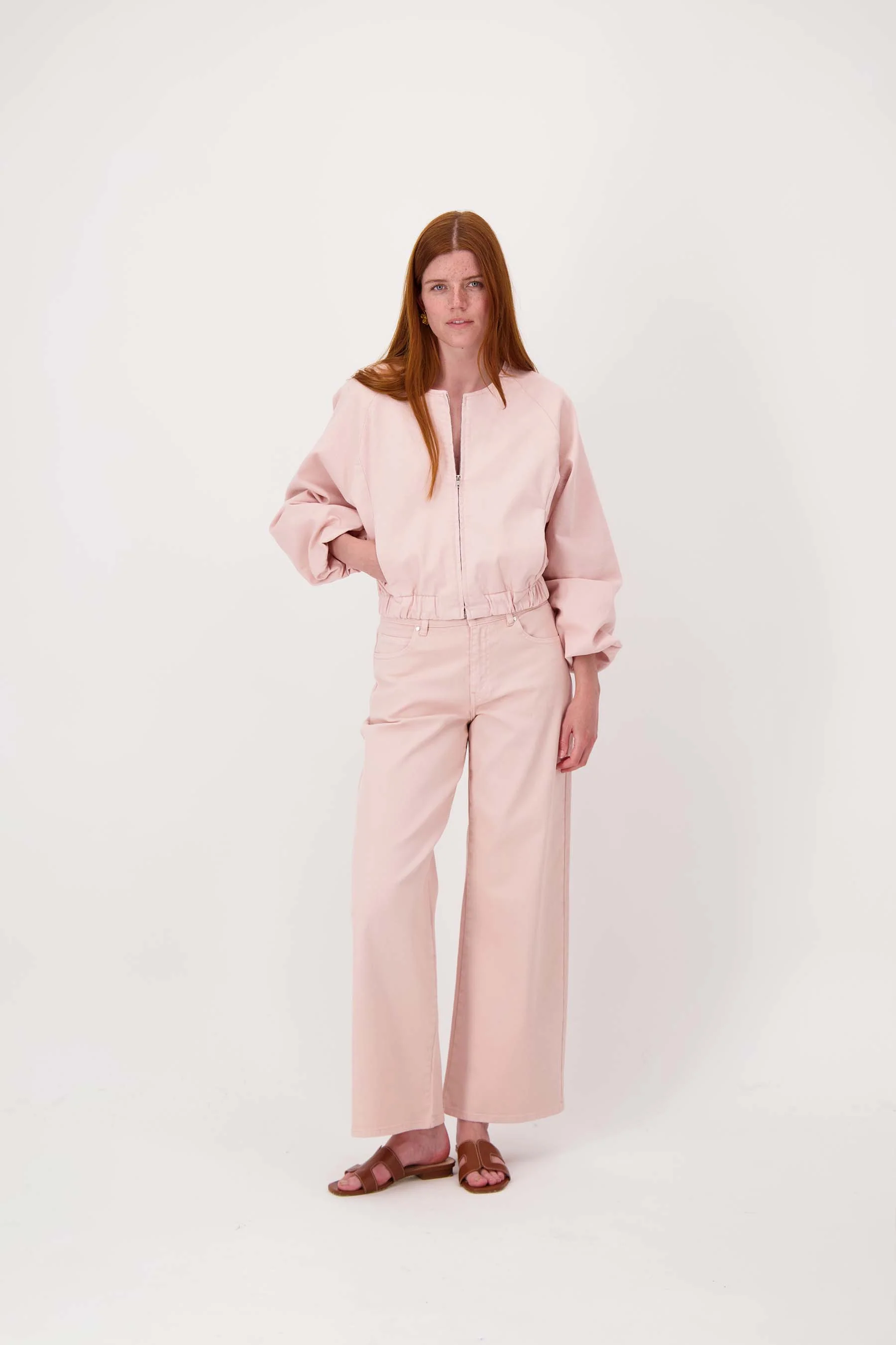wideleg jeans gekleurd | light pink - Image 6