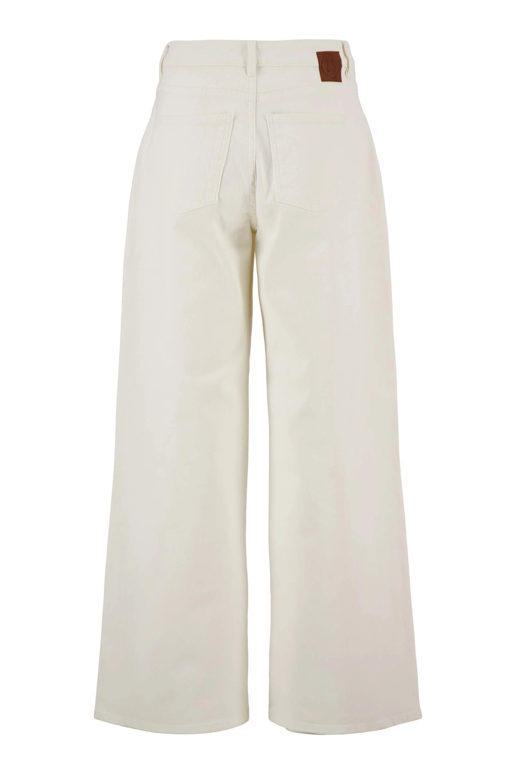 wideleg jeans gekleurd | off white - Image 7