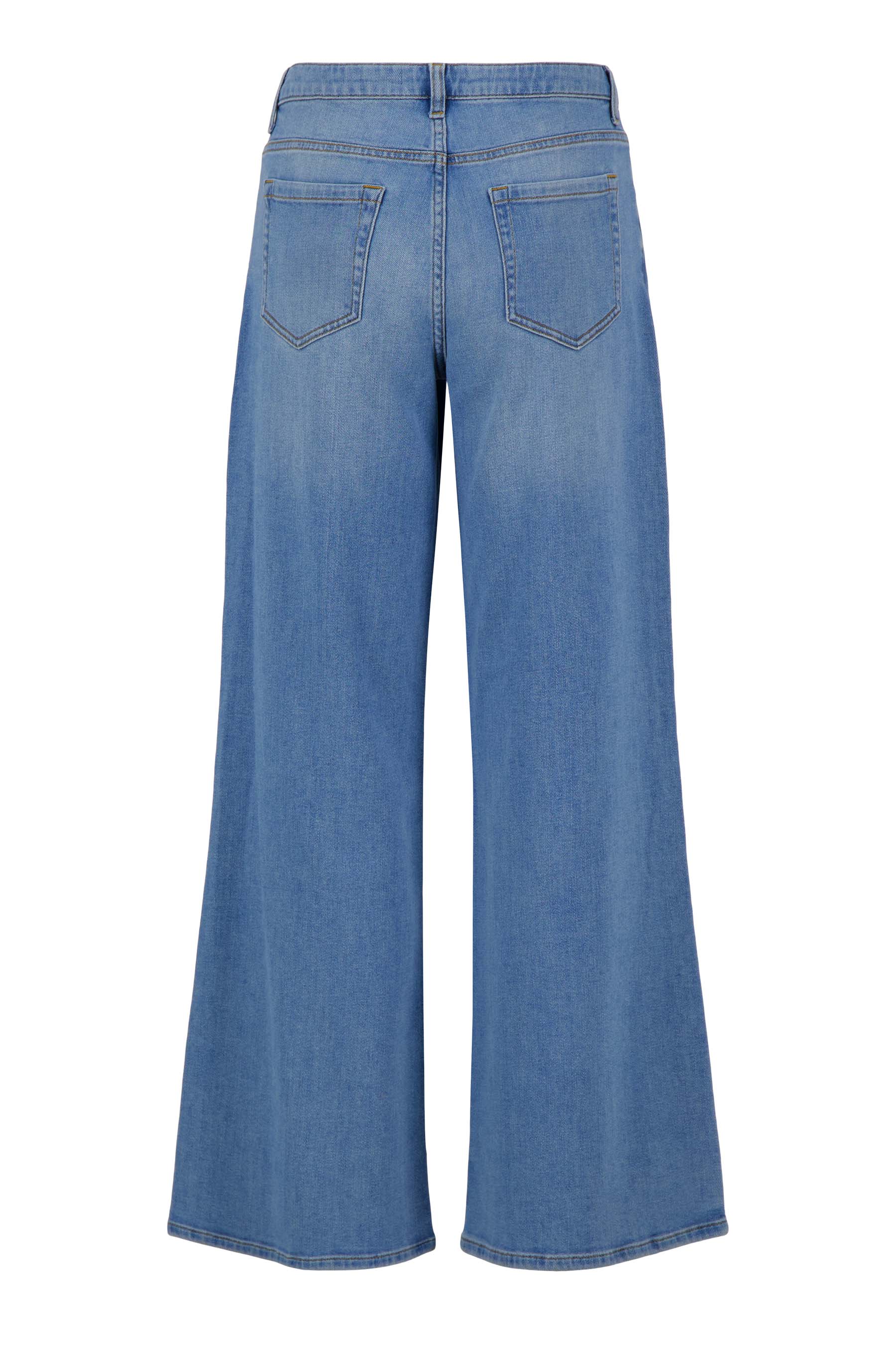 wideleg jeans | mid blue denim - Image 6