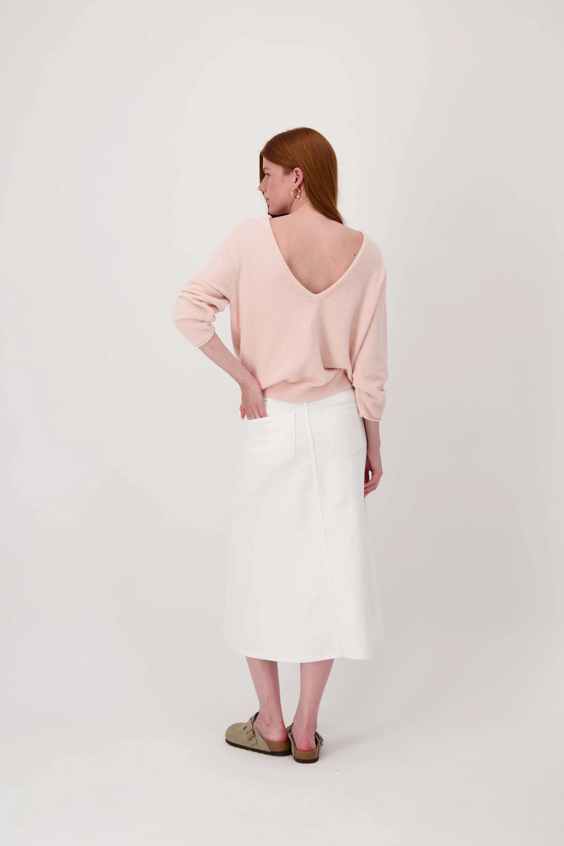 wijde jeans rok | off white - Image 4