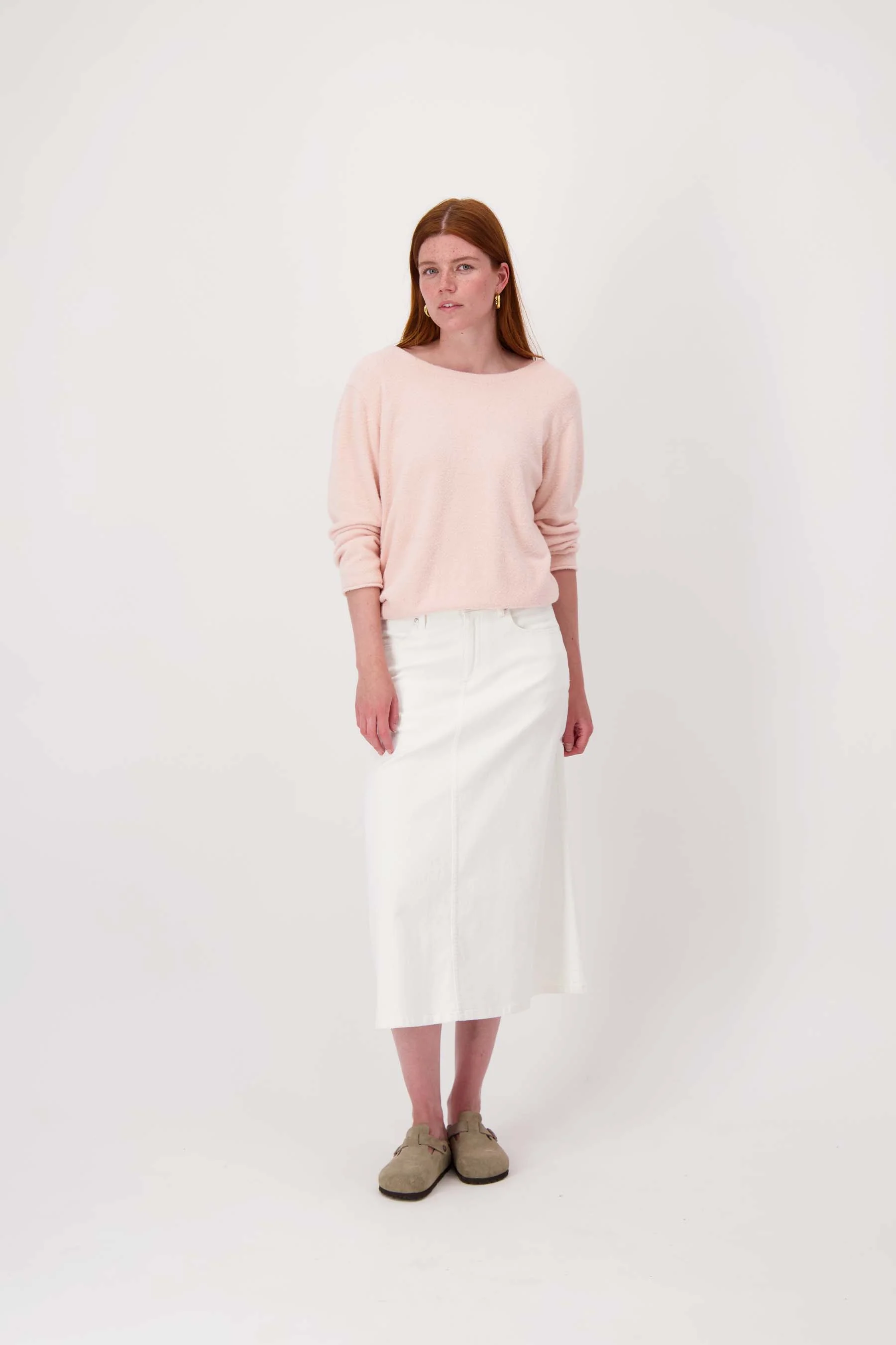 wijde jeans rok | off white - Image 5
